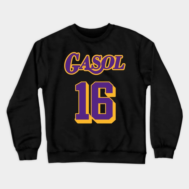 Pau Gasol Retired Jersey Tribute Crewneck Sweatshirt by darklordpug